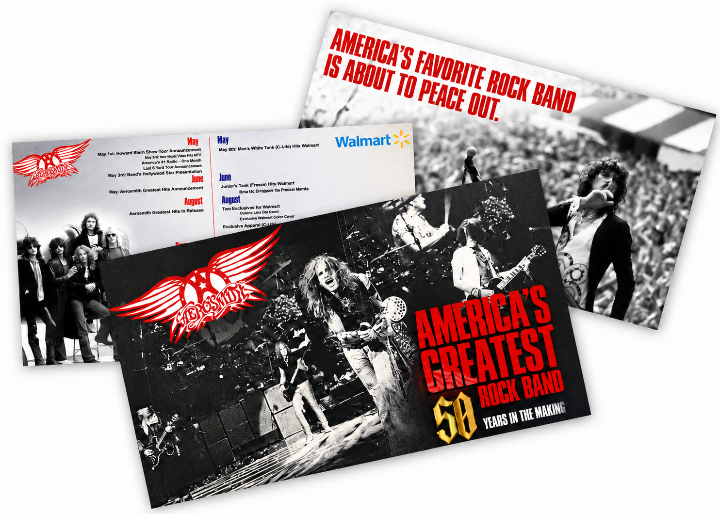 Aerosmith Peace Out retail pitch materials